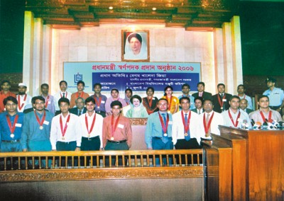 Gold Medal Received from Prime Minister